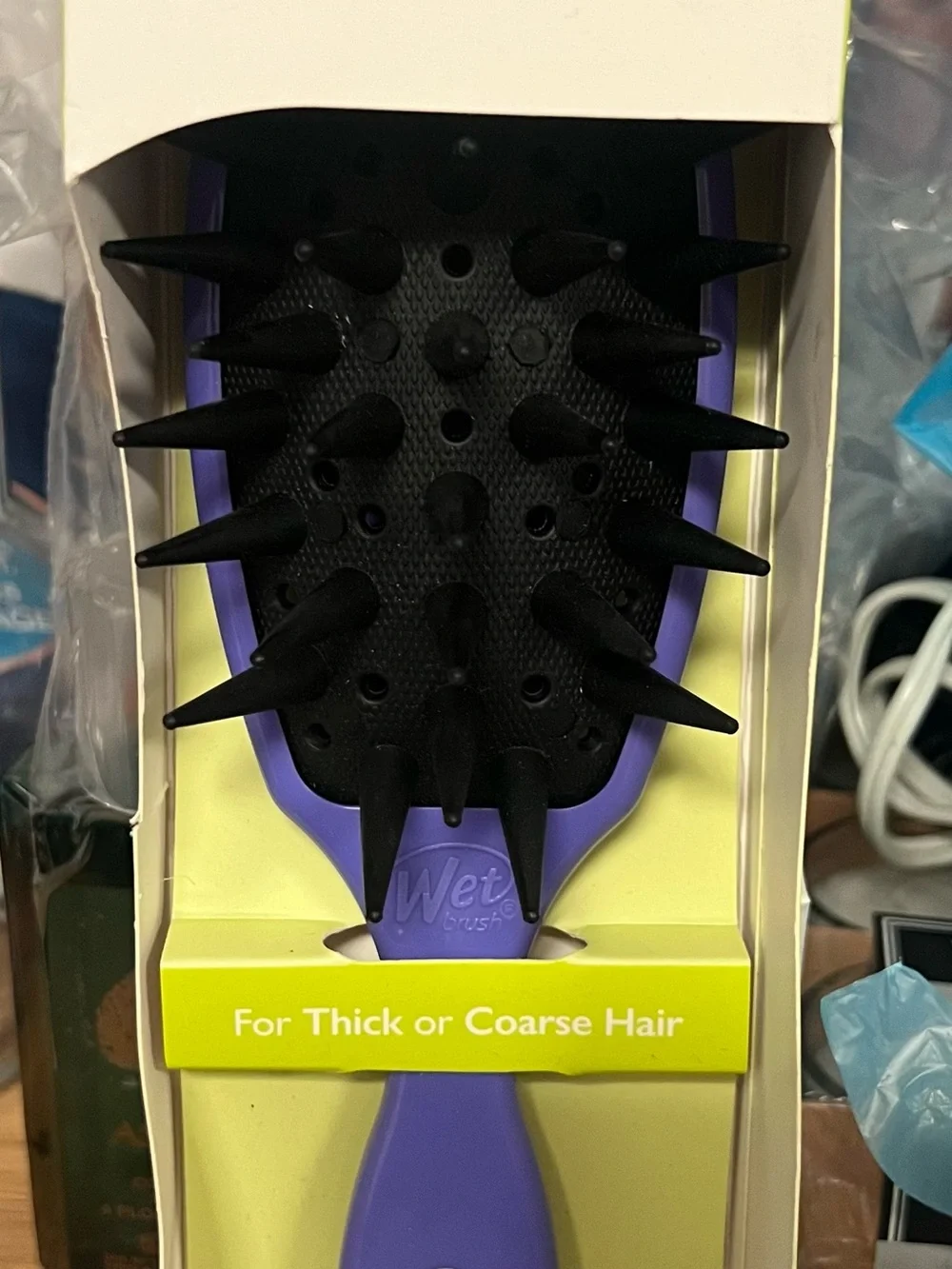 Wet Brush Thick & Coarse Detangling Brush — Purple